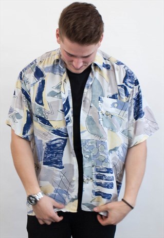 VINTAGE ABSTRACT PATTERN SHIRT