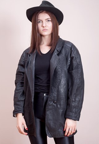 AMAZING OVERSIZED LEATHER JACKET