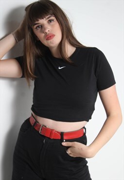 Vintage Nike Cropped T-Shirt Black