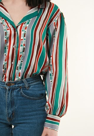 NEW VINTAGE LEVIS LEVI STRAUSS & CO SHIRT STRIPED BLOUSE 244