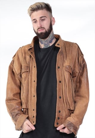 VINTAGE LEATHER BIKER JACKET
