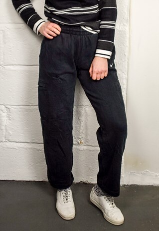 VINTAGE 90S NIKE BLACK JOGGERS TRACK BOTTOMS