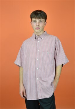 Vintage pink classic LACOSTE short sleeve shirt