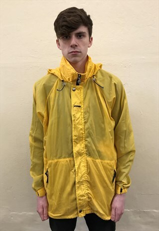 90S VINTAGE K-WAY 2000 PACKABLE FESTIVAL RAIN JACKET MAC