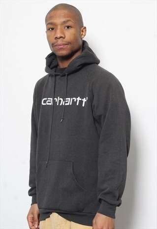 VINTAGE CARHARTT LOGO HOODIE BLACK