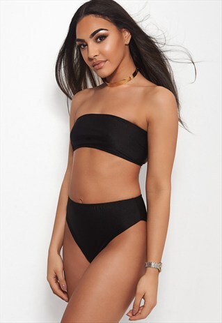 MICA BLACK HIGH WAISTED BIKINI
