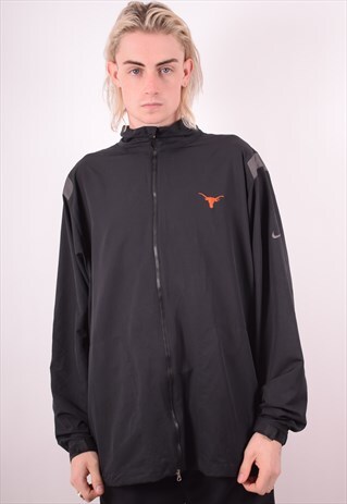 NIKE MENS VINTAGE TRACKSUIT TOP JACKET XL BLACK 90S