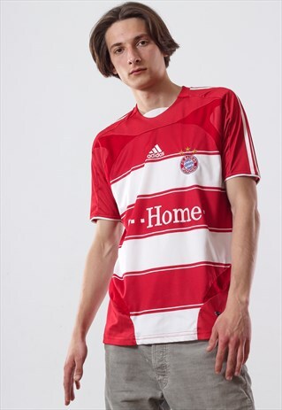 VINTAGE ADIDAS BAYERN MUNICH RED TOP SHIRT RIBERY