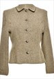 Vintage Button-Front Light Brown Jacket - XL