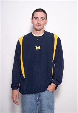 Vintage Nike 90s Michigan Swoosh Fleece Sweatshirt