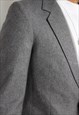 VINTAGE 80'S PIN STRIPED SUIT JACKET BLAZER GREY
