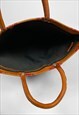 70'S VINTAGE LADIES BAG BROWN LEATHER HODALL ELEPHANT DESIGN