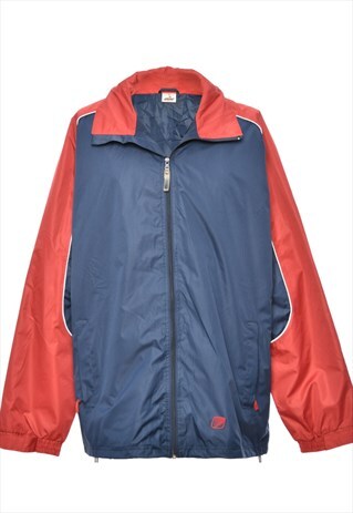 BEYOND RETRO VINTAGE ZIP-FRONT RED & NAVY TWO-TONE MOUNTAINE