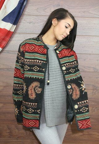 VINTAGE USA 80'S WOOL MIX WINTER JACKET,COAT ,XL,11