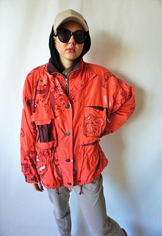 VINTAGE SKIING SKI WEAR BOMBER JACKET TRACKSUIT WINDBREAKER