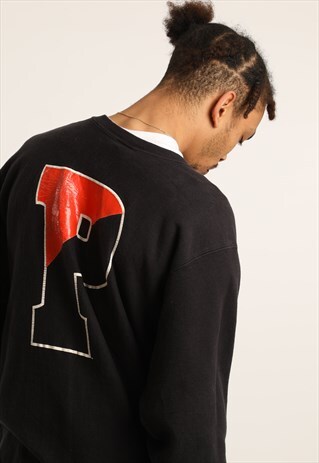 VINTAGE CHAMPION PRINT COLLEGE SWEATSHIRT