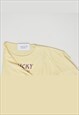 VINTAGE 90'S T-SHIRT TOP YELLOW