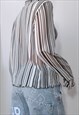 VINTAGE Y2K BLACK AND WHITE MESH STRIPED SHIRT