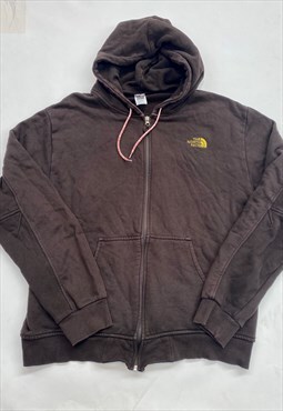 Vintage 90s The North Face Brown Embroidered Hoodie