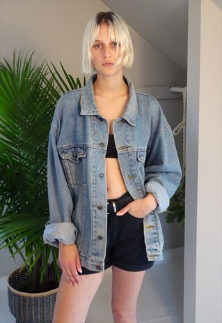 VINTAGE DENIM UNISEX OVERSIZED JACKET