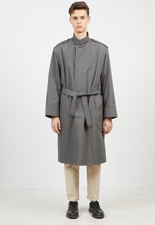 VINTAGE GREY ORATOP TRENCH COAT