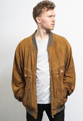 VINTAGE SUEDE BOMBER JACKET