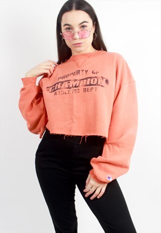 90'S RETRO ORANGE OVERSIZED CROP TOP