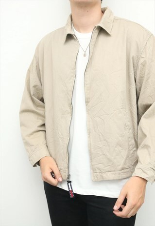 TOMMY HILFIGER - BEIGE HARRINGTON JACKET WITH TARTAN INSIDE