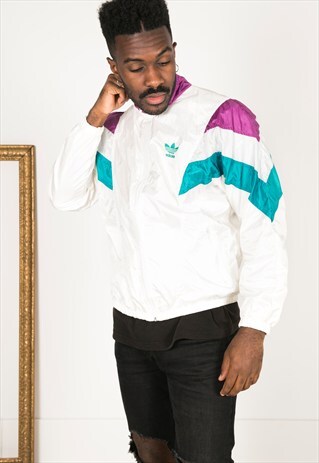 VINTAGE 80S USA ADIDAS SHELL SPORT JACKET / R0073