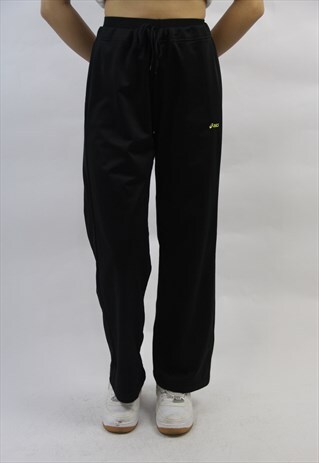 VINTAGE ASICS 90'S BLACK TRACKSUIT BOTTOMS