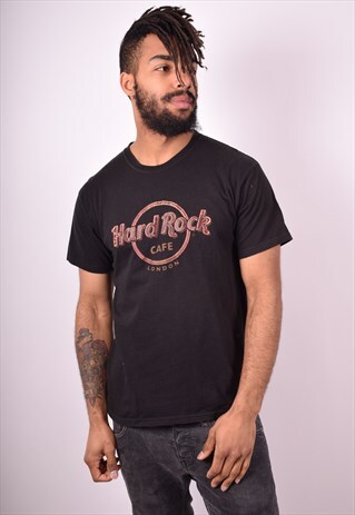 HARD ROCK CAFE MENS VINTAGE T-SHIRT TOP SMALL BLACK 90S