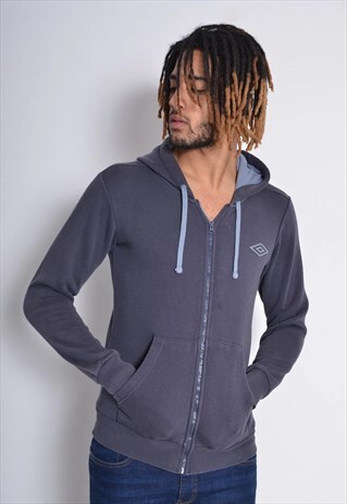 VINTAGE UMBRO ZIP UP HOODIE BLUE