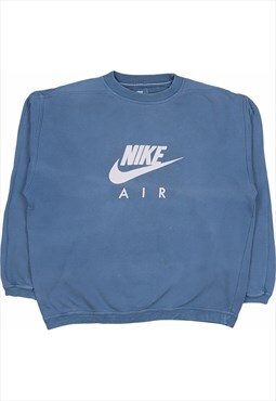 Nike 90's Nike Air Spellout Sweatshirt Large Blue