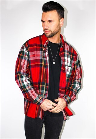 VINTAGE PLAID FLANNEL SHIRT