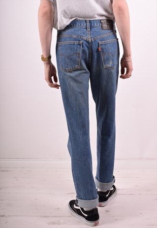 LEVI'S MENS VINTAGE JEANS W32 L31 BLUE 90S