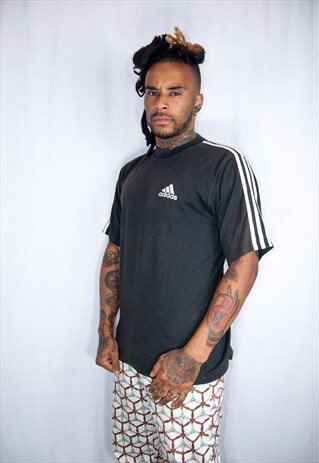 ADIDAS BLACK VINTAGE T SHIRT