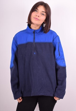 STARTER WOMENS VINTAGE TRACKSUIT TOP MEDIUM BLUE 90S