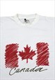 1990S CANADA FLAG WHITE SINGLE STITCH T-SHIRT