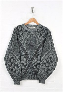 Vintage Knitwear Jumper Grey Ladies XL