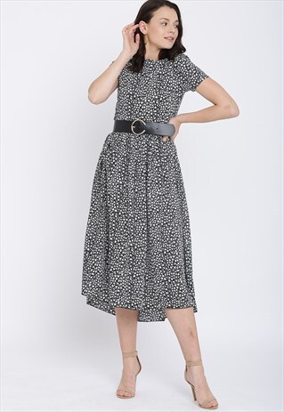 midi length summer dresses with sleeves