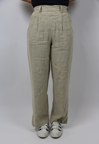 VINTAGE CREAM WOVEN TROUSERS