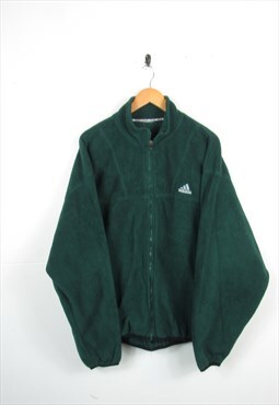 Adidas 90s OG Small Logo Green Full Zip Fleece XXL