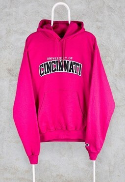 Vintage Pink Champion Hoodie USA Large
