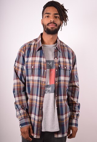 LEVI'S MENS VINTAGE SHIRT XL MULTI CHECK 90S
