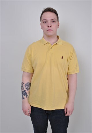 VINTAGE MARLBORO CLASSICS YELLOW POLO