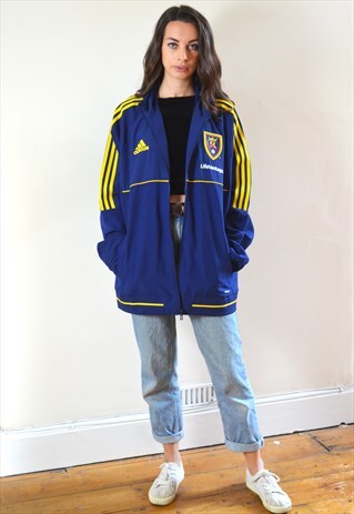 00S VINTAGE BLUE ADIDAS RSL MLS TRACK JACKET