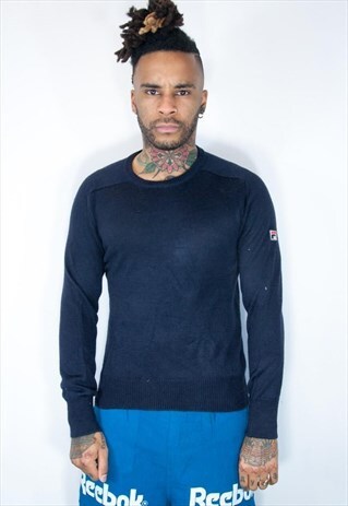 RARE FILA JUMPER BLUE