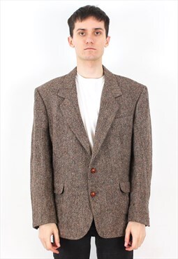 Blazer UK 42 US Jacket Wool Tweed Suit EU 52 Sports Coat L
