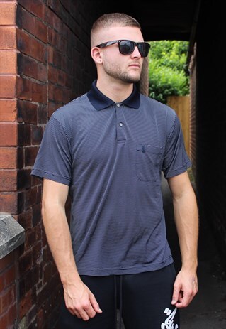 VINTAGE STRIPED RALPH LAUREN POLO SHIRT MEDIUM