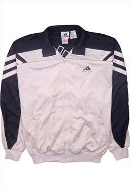 Vintage 90's Adidas Sweatshirt Heavyweight Full Zip Up Navy